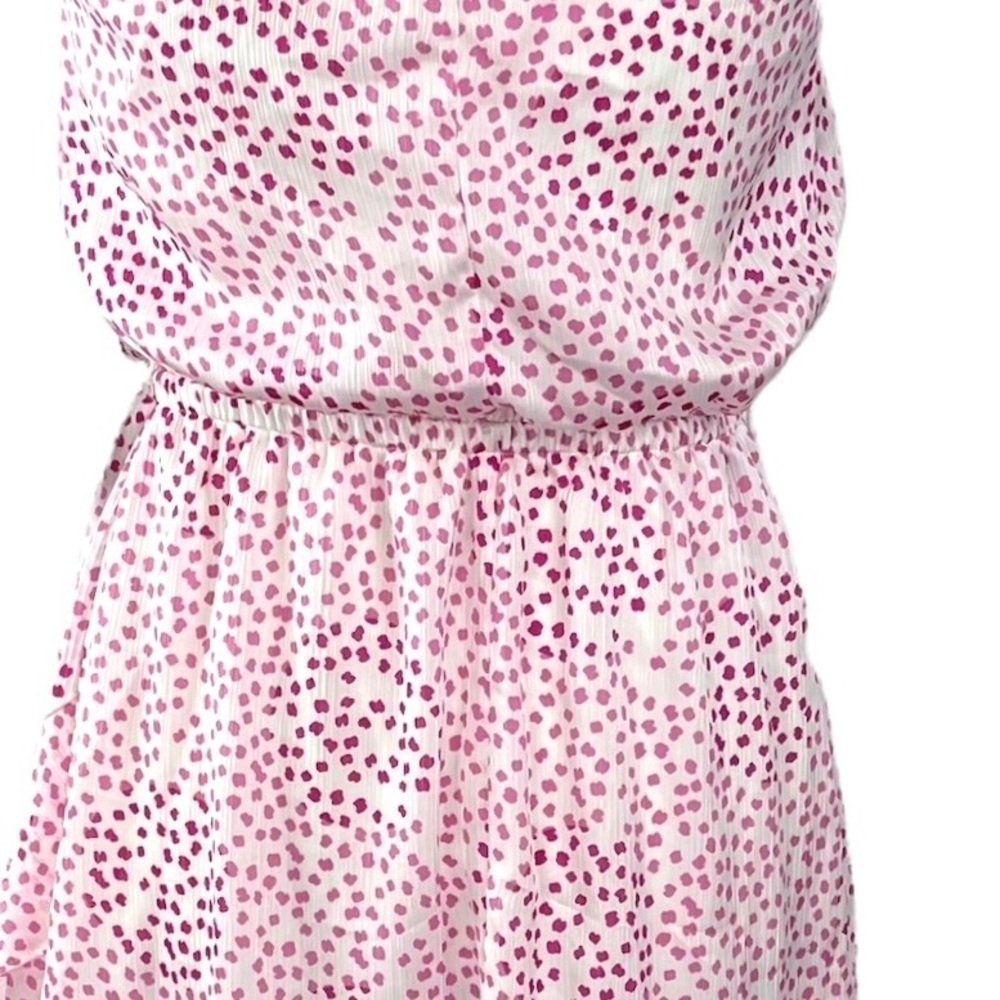 Asymmetrical Ruffle Lined Halter Dress with Keyhole Back - Picture 4 of 9